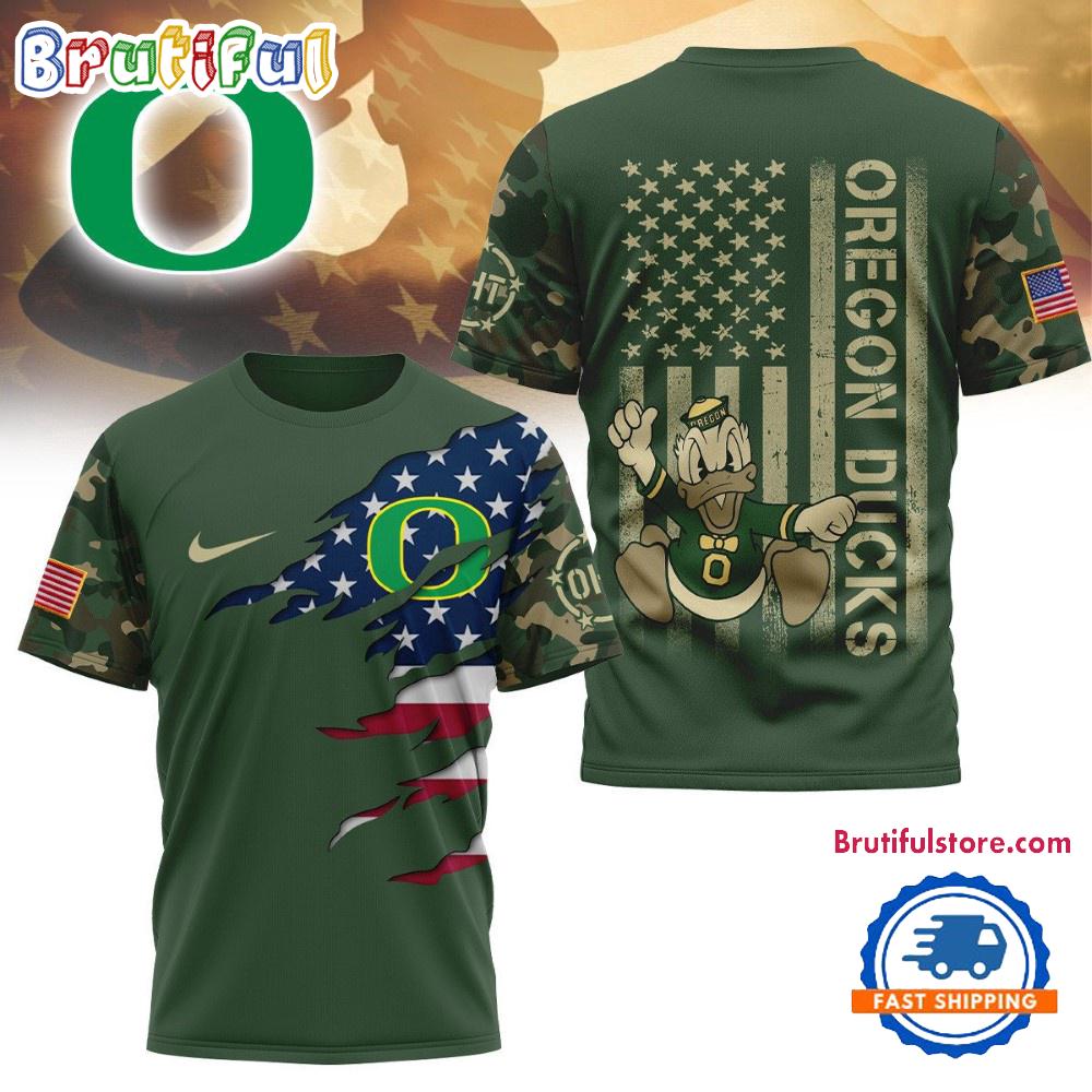 Oregon Ducks 2025 NCAA Veteran Limited 3D Shirt