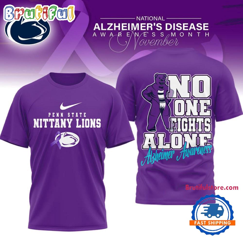 Penn State Nittany Lions NCAA Alzheimer Awareness November Unisex 3D Shirt