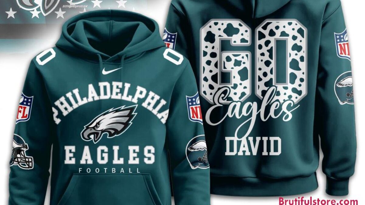 NFL EAGLES 3段ロゴプリントパーカー ×ヴィンテージ バイカラーベスト