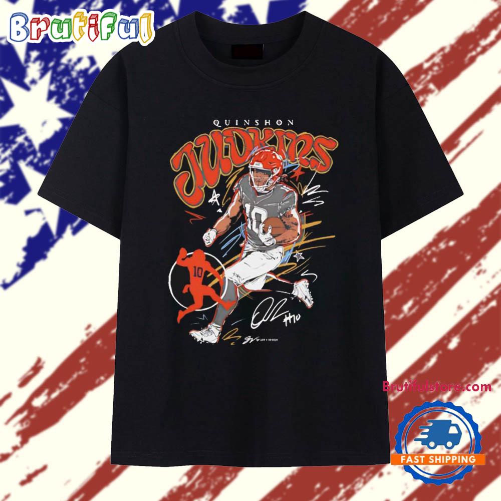 Quinshon Judkins Cleveland Browns Scribble Signature T Shirt