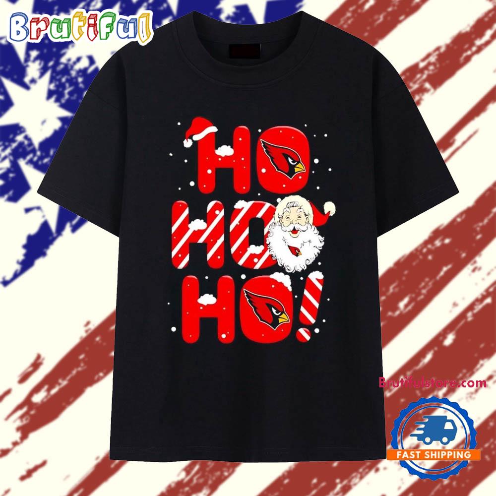 Santa Claus Arizona Cardinals Ho Ho Ho Merry Christmas 2025 T Shirt