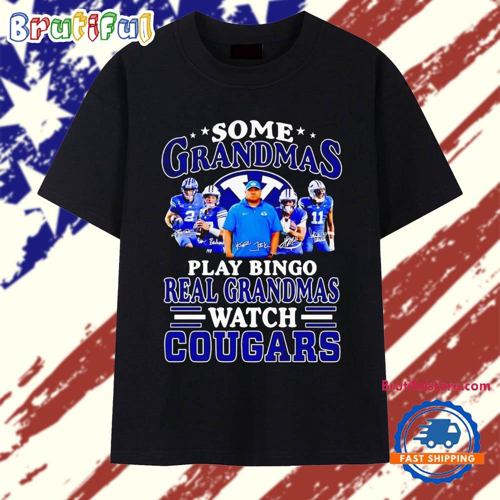 Some Grandmas Play Bingo Real Grandmas Watch Cougars T Shirt