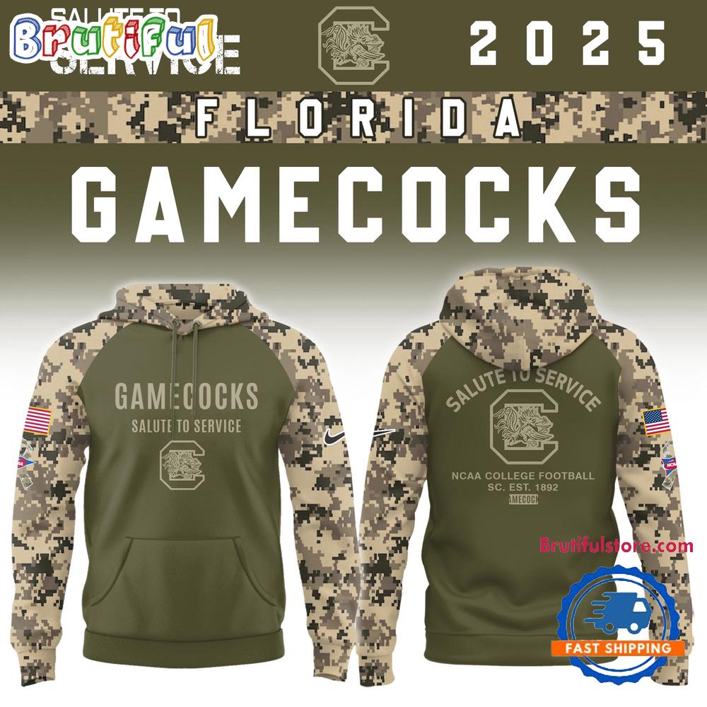 South Carolina Gamecocks 2025 NCAA Salute To Service Limited New Hoodie