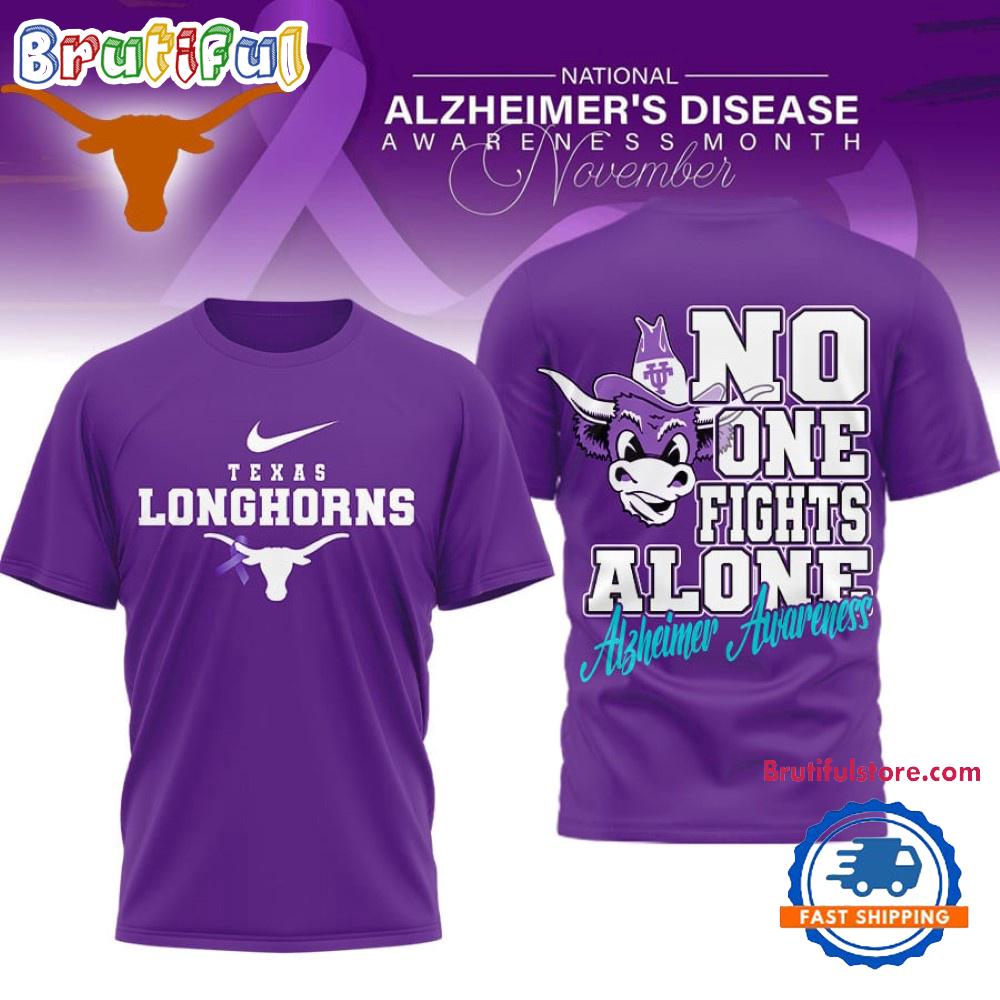 Texas Longhorns NCAA Alzheimer Awareness November Unisex 3D Shirt