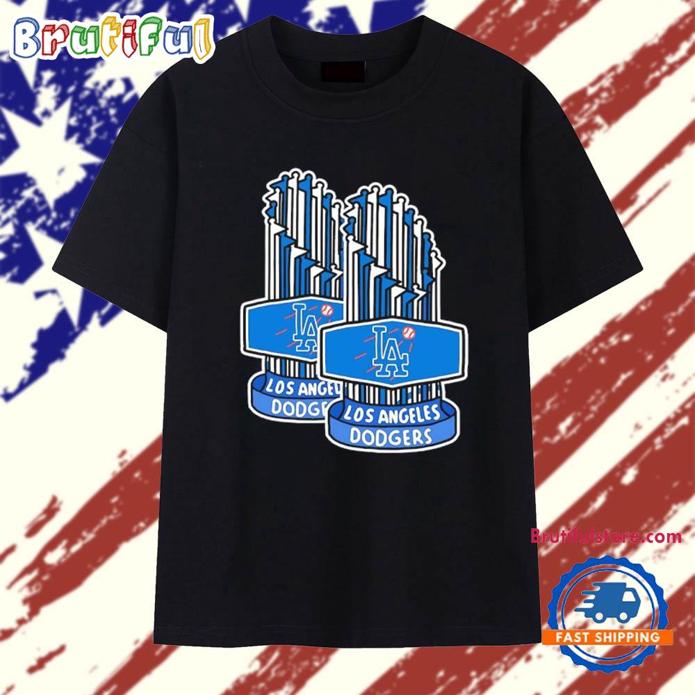 The Los Angeles Dodgers 2025 Back To Back World Series Champions Trophy T Shirt