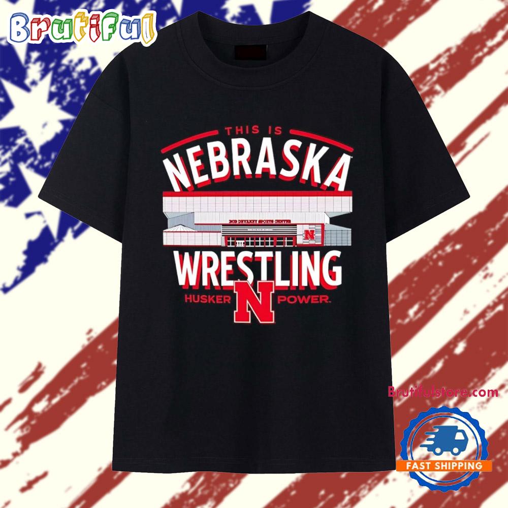 This is Nebraska Cornhuskers Wrestling Arena Husker power T Shirt