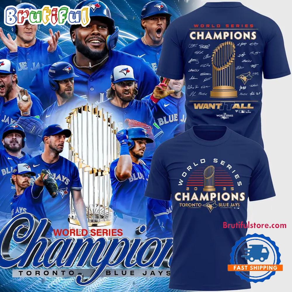Toronto Blue Jays World Series Champions 2025 New Design Blue T Shirt