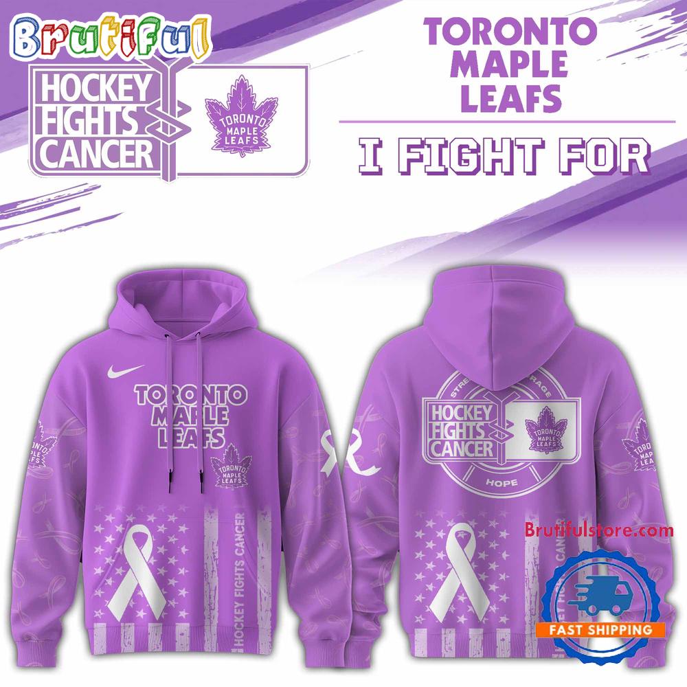 Toronto Maple Leafs 2025 NHL Hockey Fights Cancer Limited Edition Hoodie Shirt
