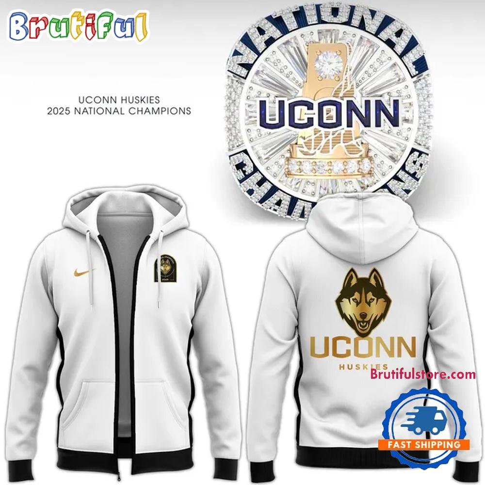 UConn Huskies 2025 Women’s Basketball National Champions Zip Hoodie