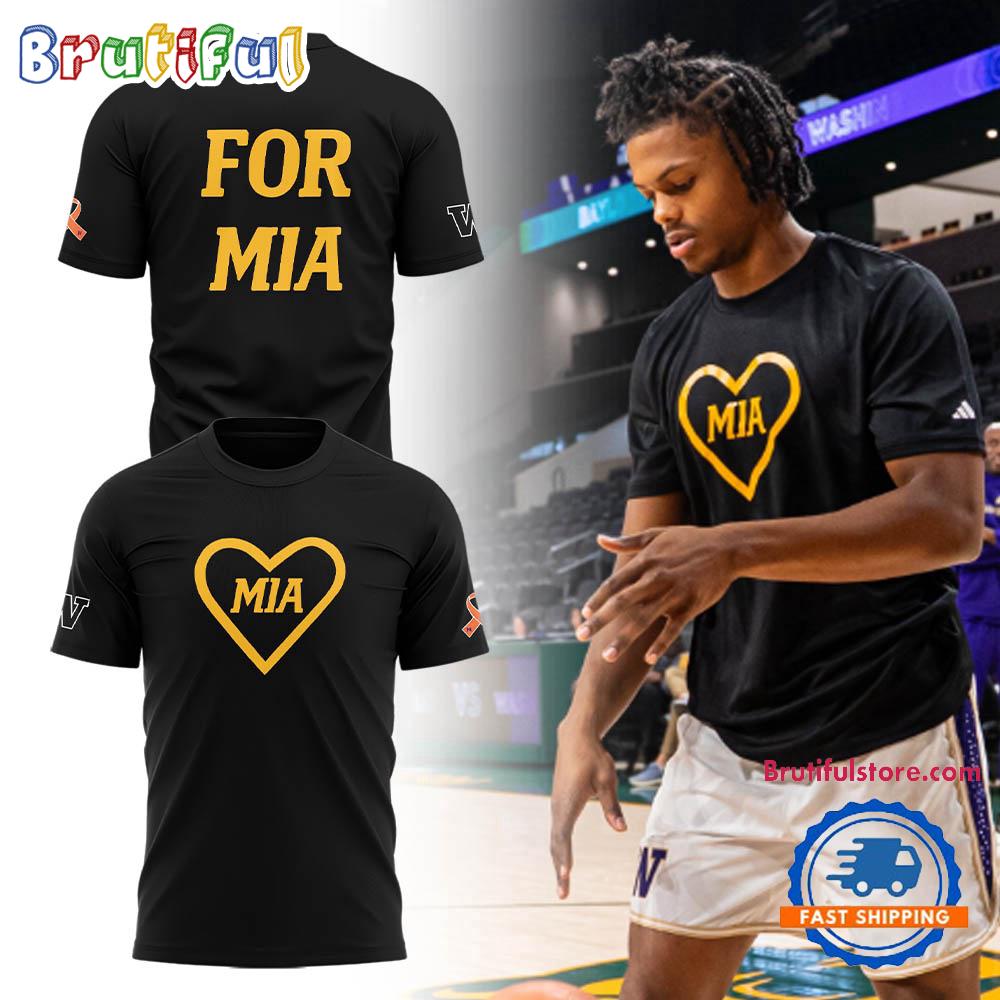 University of Washington FOR MIA 2025 New Black Shirt