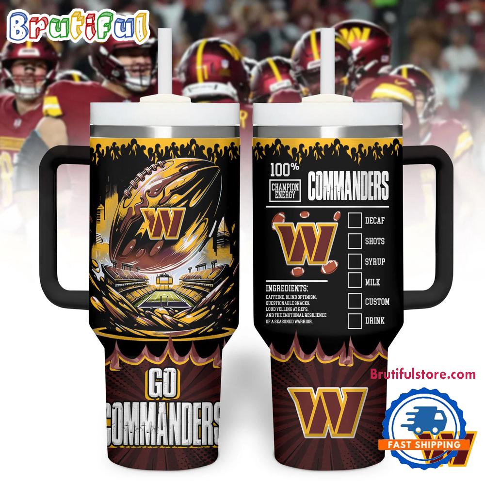 Washington Commanders 2025 NFL Champion Energy Tumbler Handle Cup 40oz