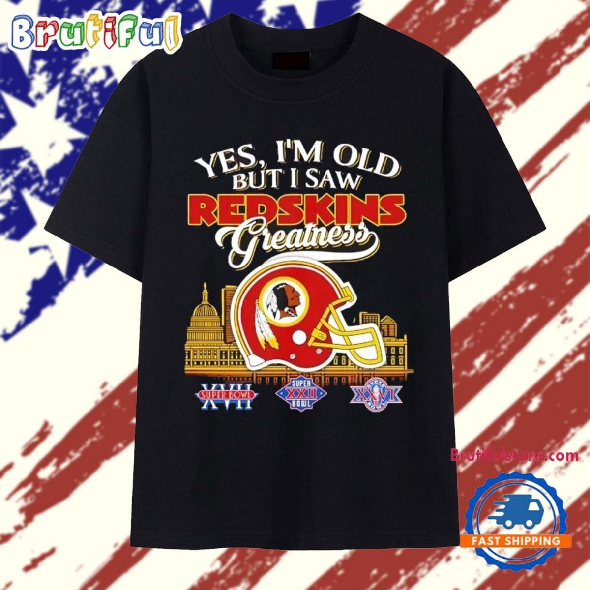 Yes I'm old but I saw Washington Redskins greatness T Shirt