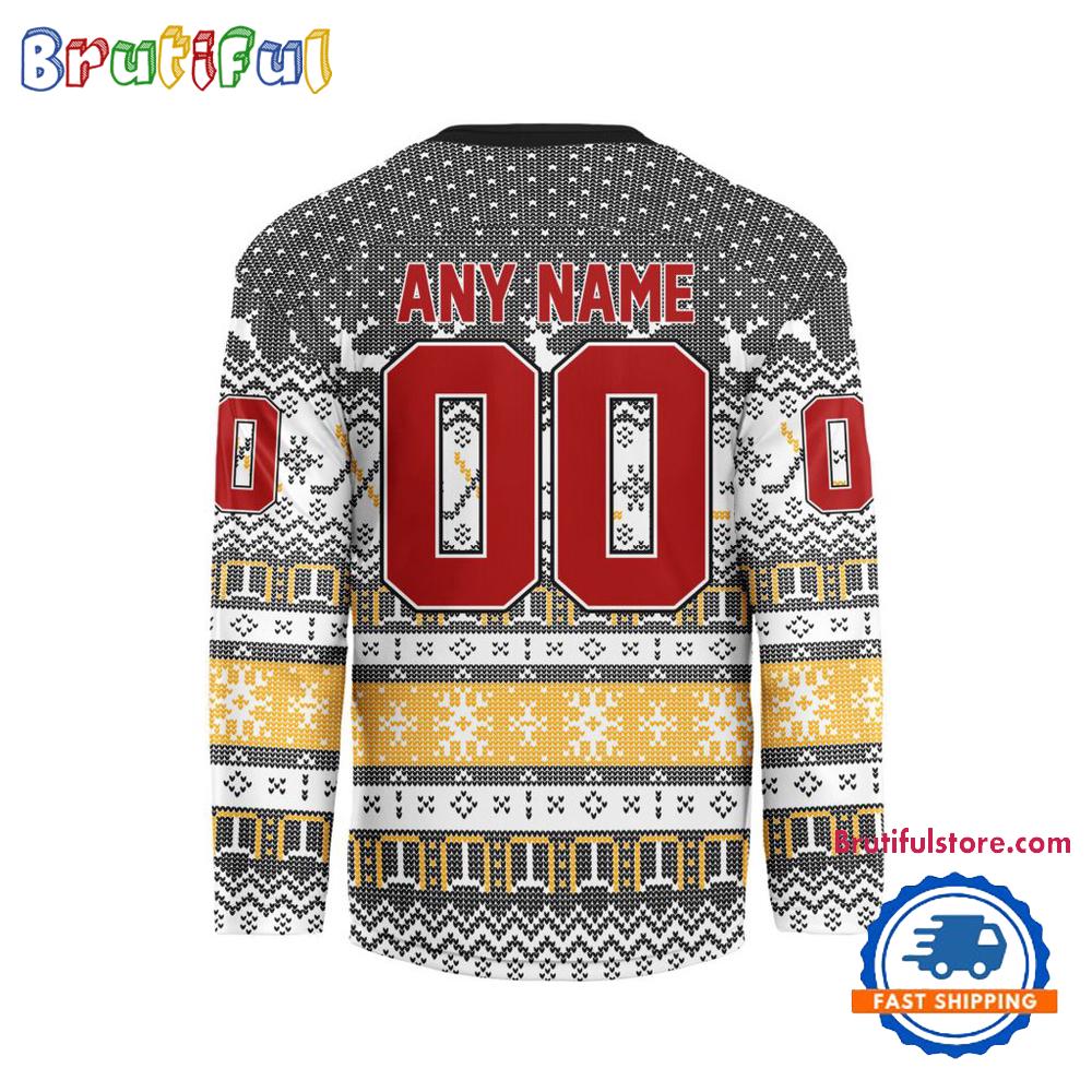 Boston Bruins 2025 NHL Christmas Personalized Hockey Jersey Design
