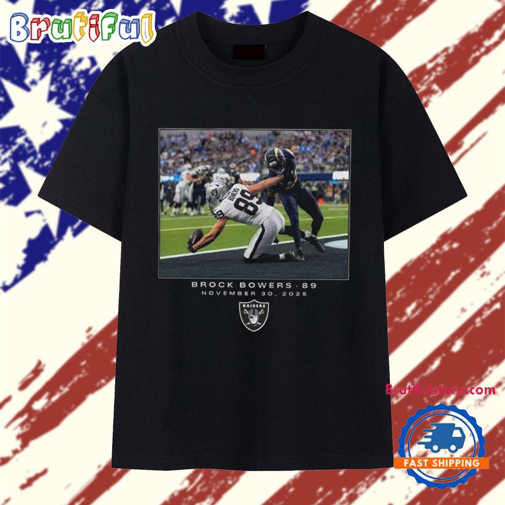 Brock Bowers Las Vegas Raiders NFL Flash Features Week 13 T Shirt