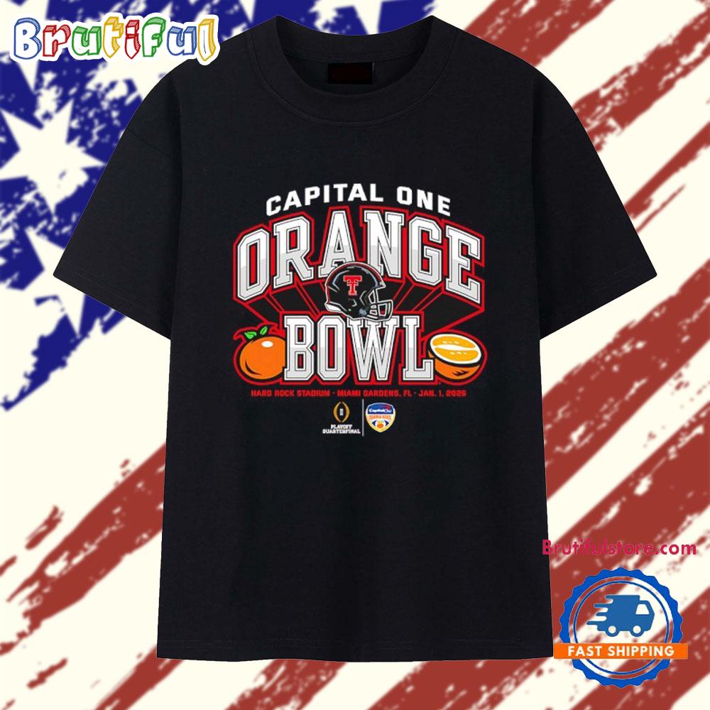 Capital One Orange Bowl 2026 CFP Texas Tech Red Raiders helmet T Shirt