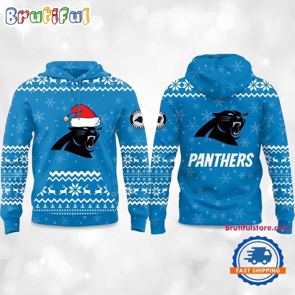 Carolina Panthers 2025 Reindeer Football Christmas New Hoodie Shirt