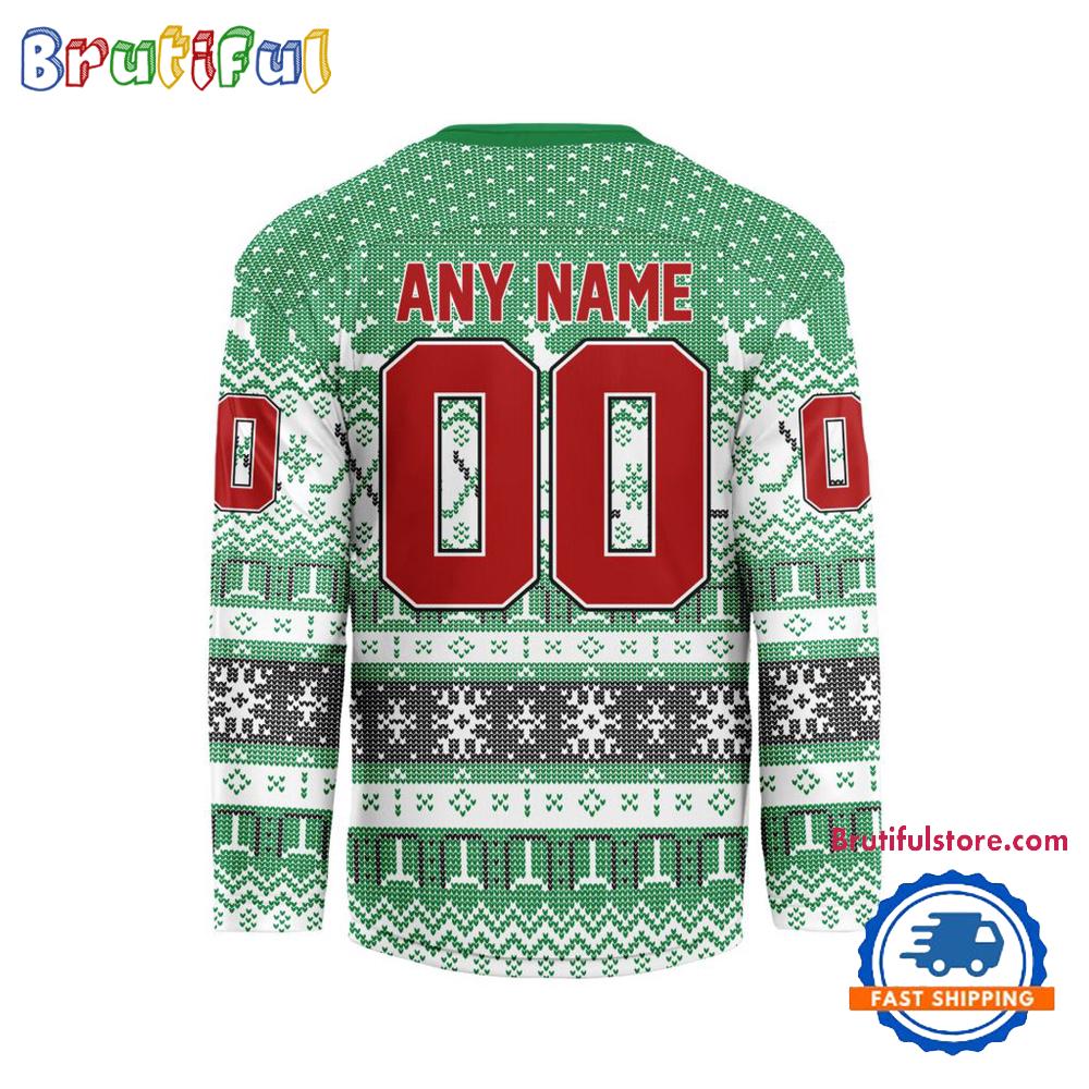 Dallas Stars 2025 NHL Christmas Personalized Hockey Jersey Design