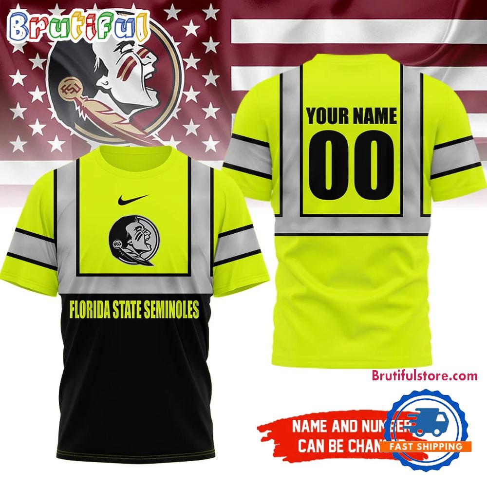 Florida State Seminoles NCAA Hi Vis Safety Unisex 3D Shirt