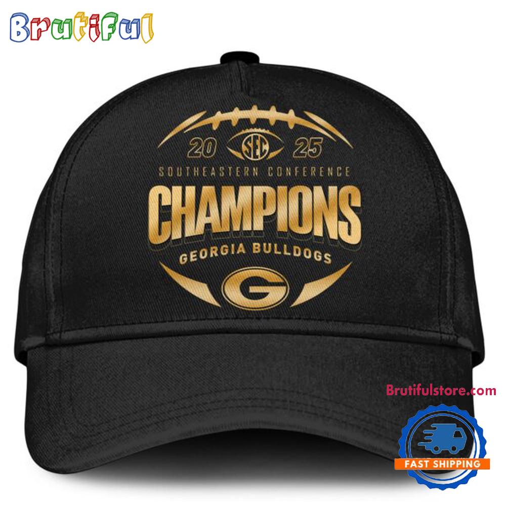 Georgia Bulldogs 2025 SEC Football Conference Champions Black Cap