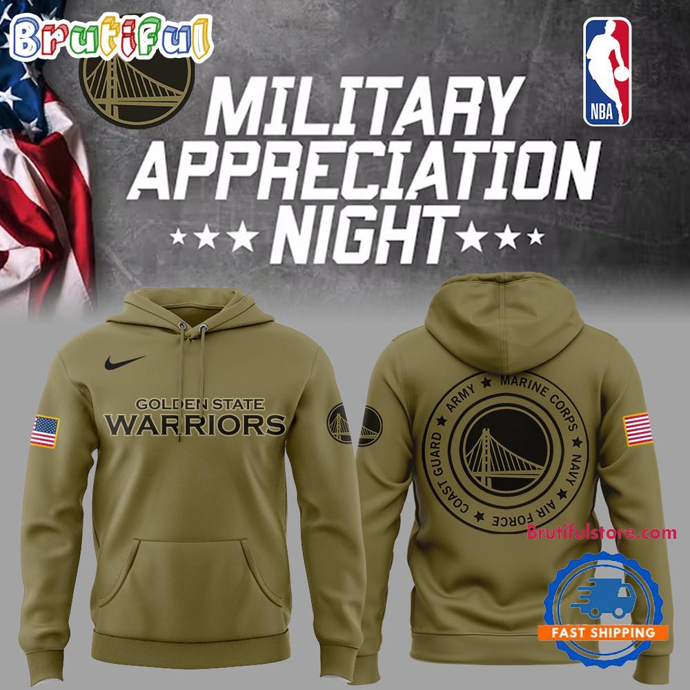 Golden State Warriors x Military Appreciation Night 2025 Limited Hoodie Shirt