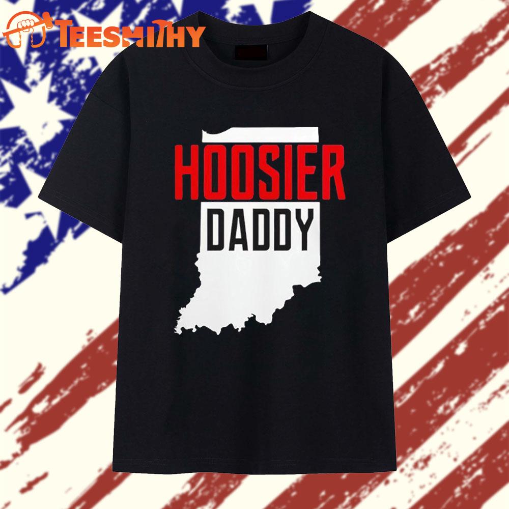 Hoosier Daddy Indiana State Map T Shirt