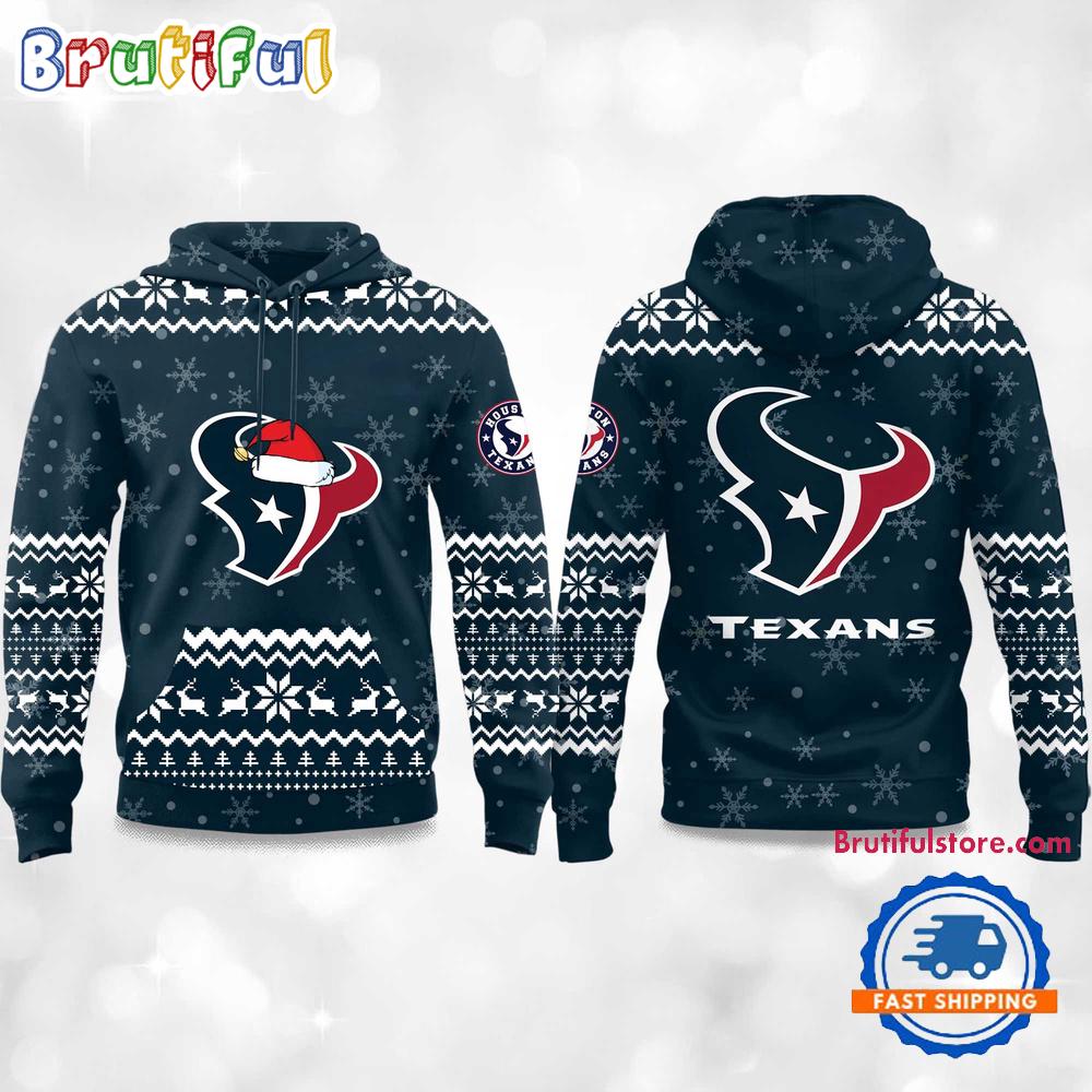 Houston Texans 2025 Reindeer Football Christmas New Hoodie Shirt