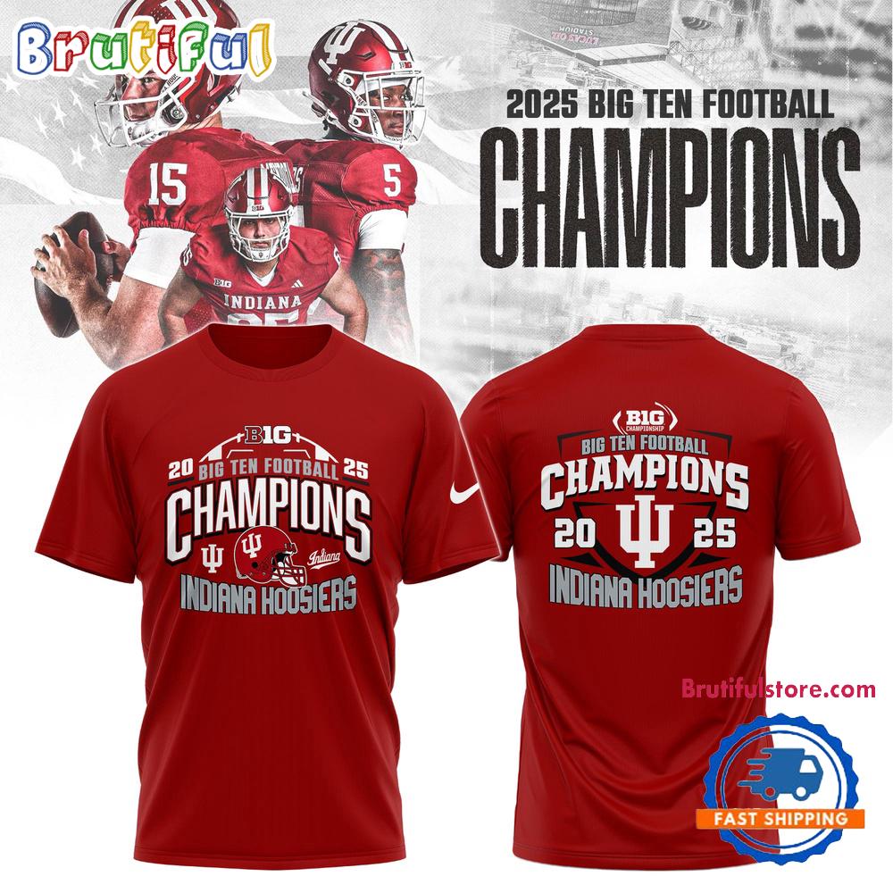 Indiana Hoosiers 2025 Big Ten Football Conference Champions Limited Edition T Shirt