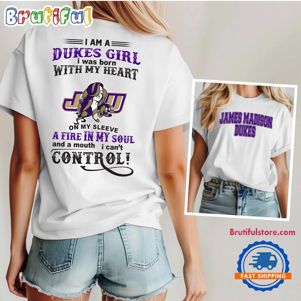 James Madison Dukes NCAA Girl Fan Unisex 3D Shirt