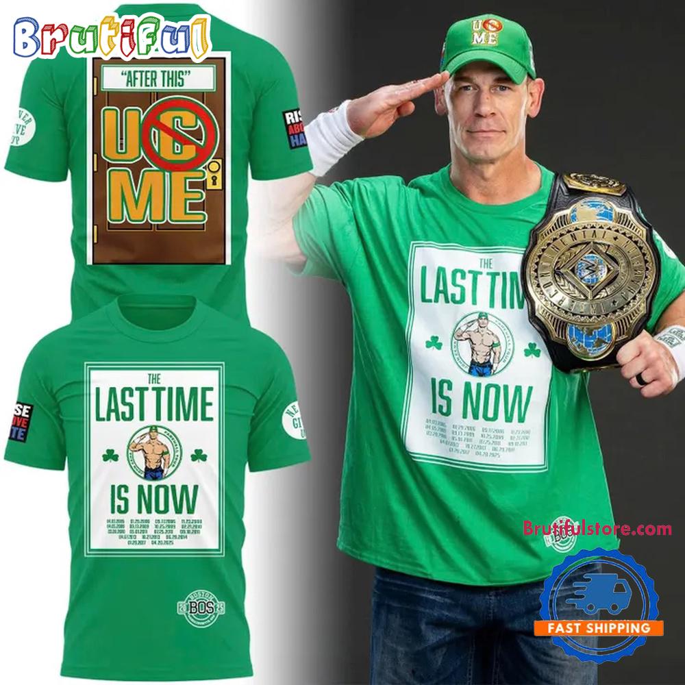 John Cena Farewell Tour 2025 Boston Green T Shirt
