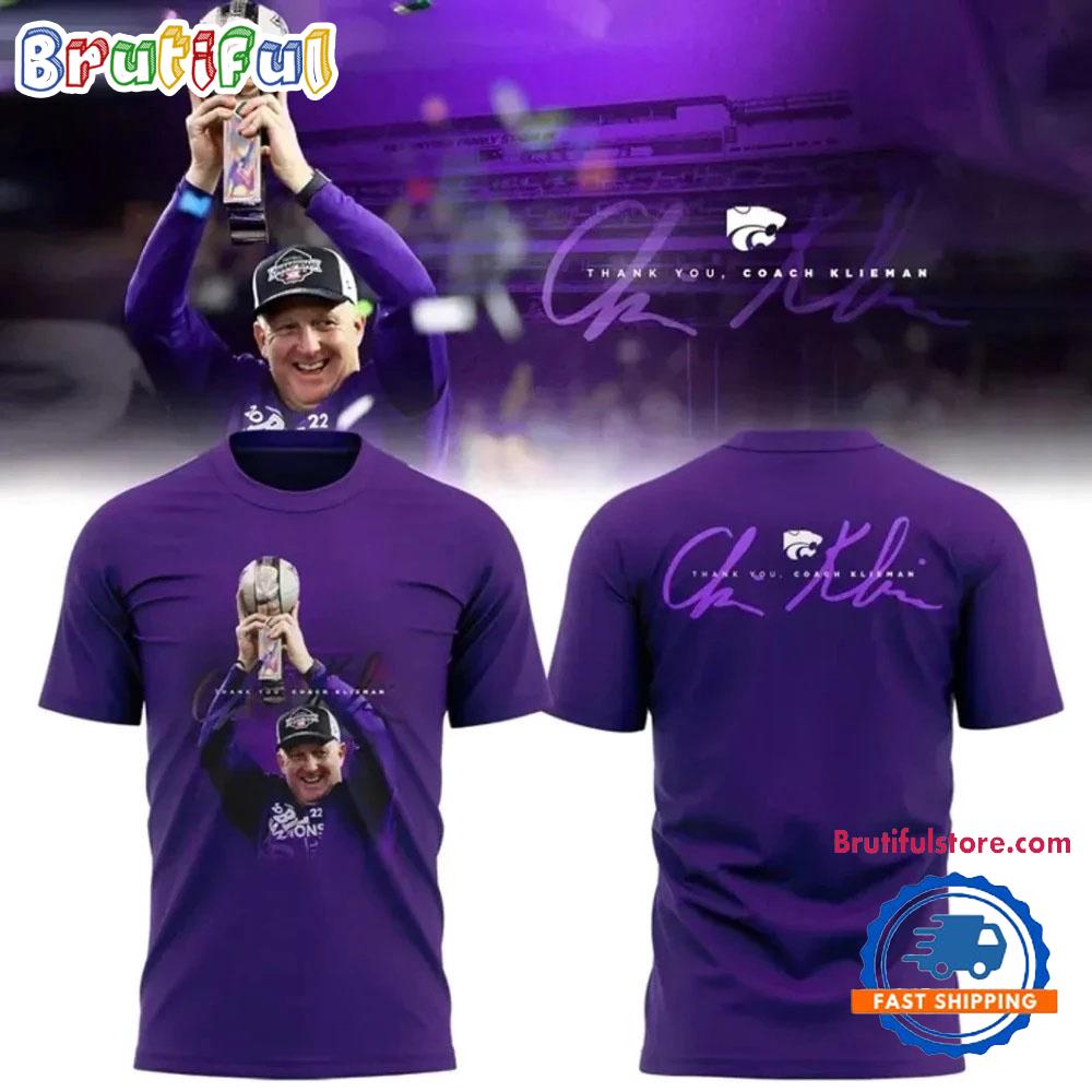 Kansas State Wildcats Thank You Coach Klieman 2025 Limited Edition 3D Shirt