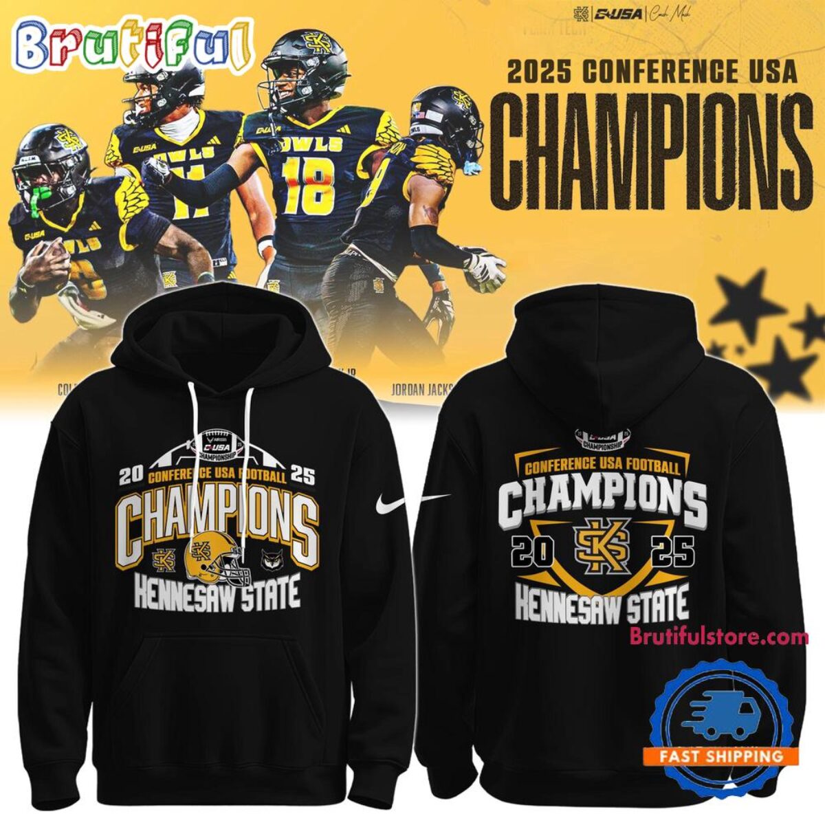 Kennesaw State Owls 2025 C-USA Football Conference Champions