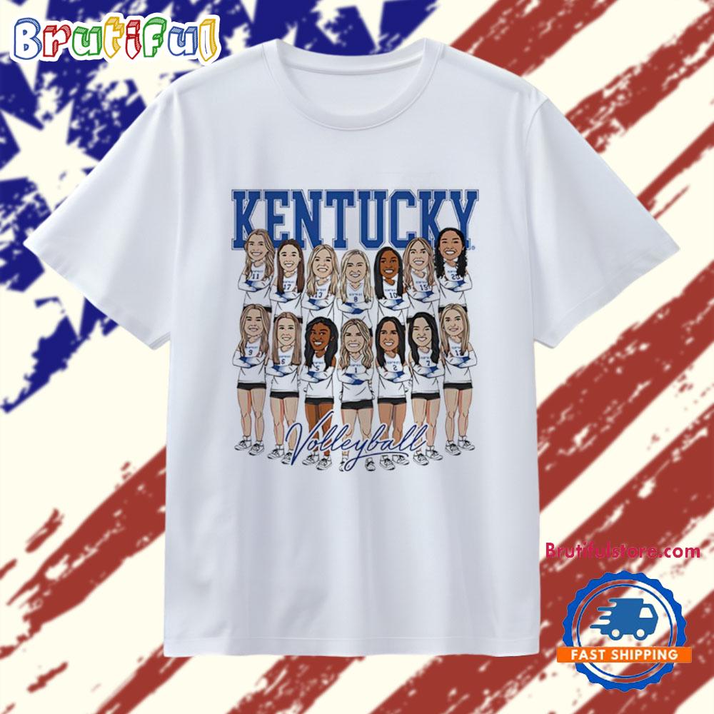 Kentucky Women’s Volleyball NCAA Team caricature 25 26 T Shirt