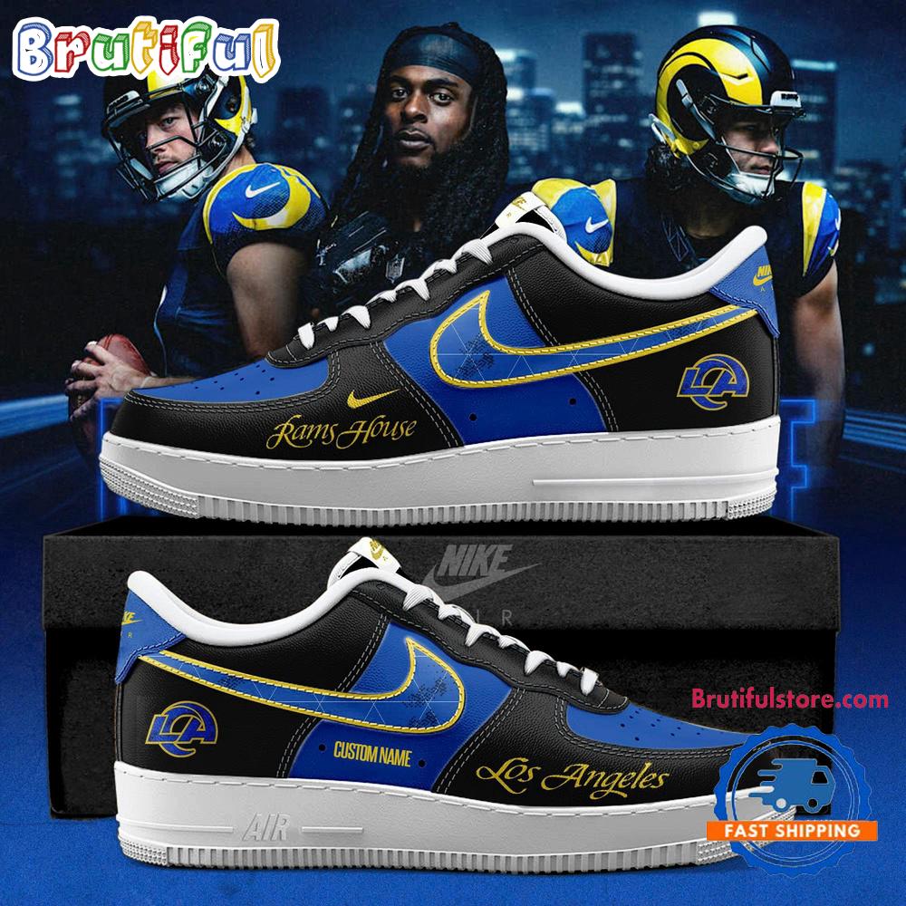 Los Angeles Rams Midnight Blue 2025 Rivalries Air Force 1 Shoes Sneakers