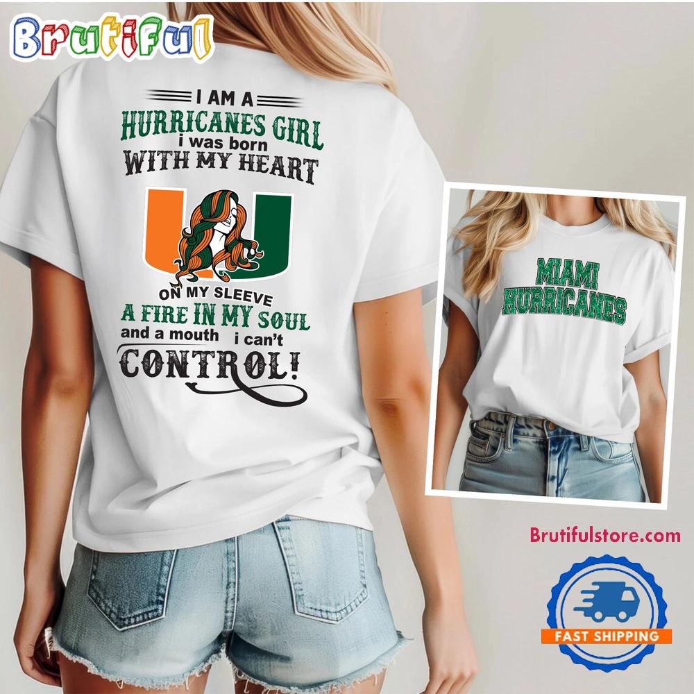 Miami Hurricanes NCAA Girl Fan Unisex 3D Shirt