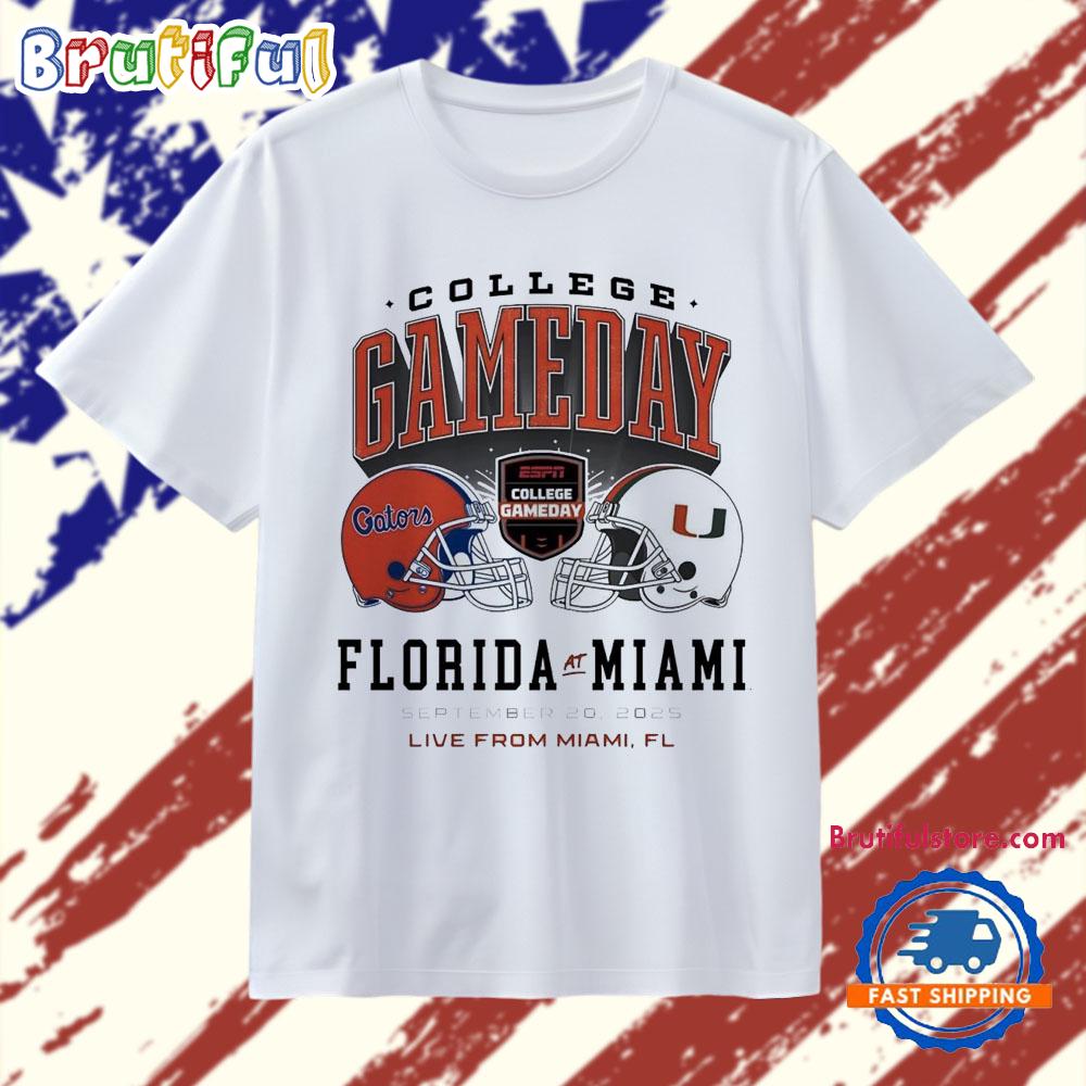 Miami Hurricanes vs Florida Gators 2025 ESPN College Gameday T Shirt