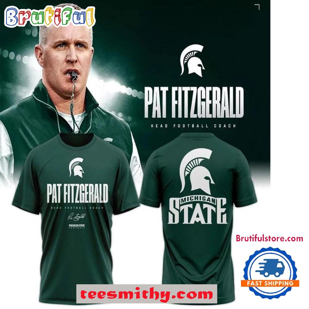 Michigan State Football X Coach Fitzgerald 2025 Limited 3D Shirt