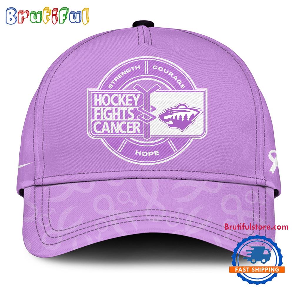 Minnesota Wild 2025 NHL Hockey Fights Cancer Limited Edition Cap