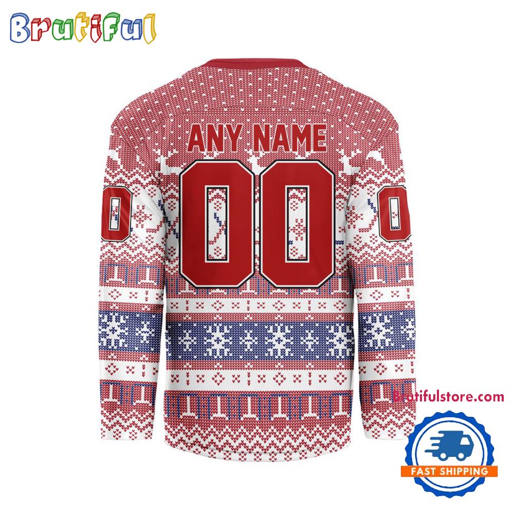 Montreal Canadiens 2025 NHL Christmas Personalized Hockey Jersey Design
