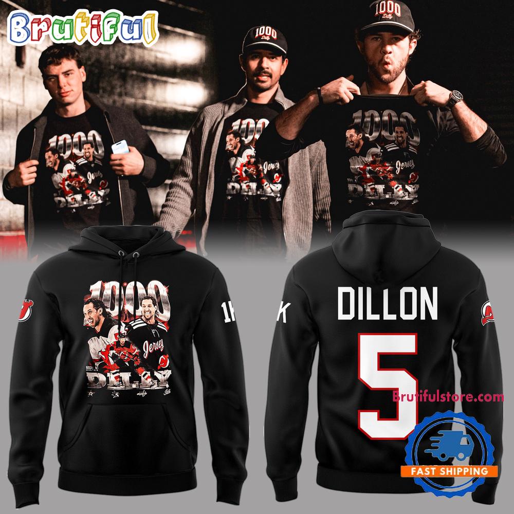 New Jersey Devils BRENDEN DILLON 1000 CAREER NHL GAMES Graphic Limited Hoodie Shirt