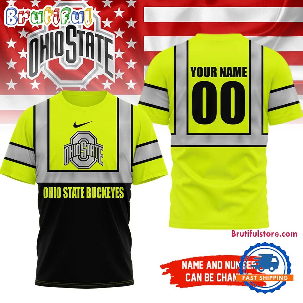 Ohio State Buckeyes NCAA Hi Vis Safety Unisex 3D Shirt