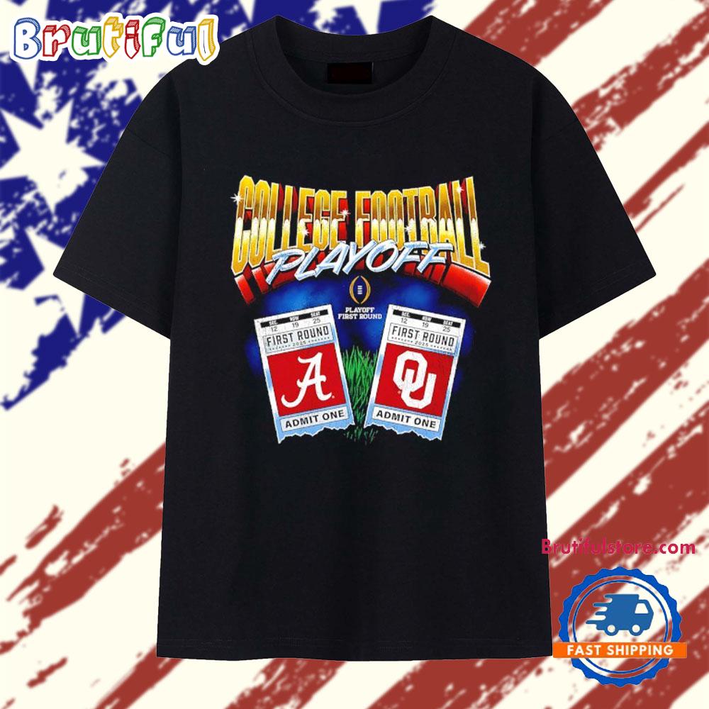 Oklahoma Sooners vs Alabama Crimson Tide 2025 CFP First Round Matchup T Shirt