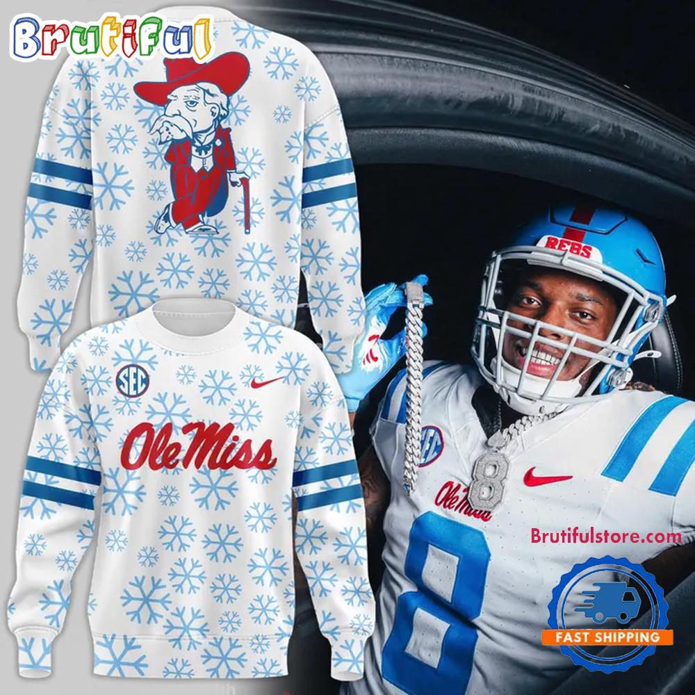 Ole Miss Rebels Icy White Uniform 2025 Sweatshirt
