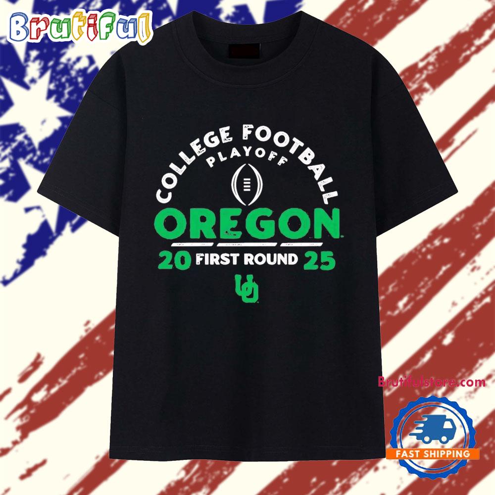 Oregon Ducks College Football Playoff First Round 2025 T Shirt