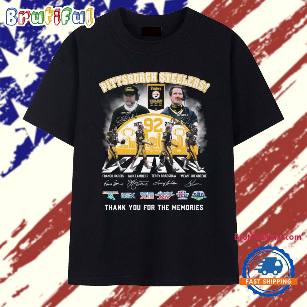 Pittsburgh Steelers 92th Anniversary Team Graphic Signature T Shirt