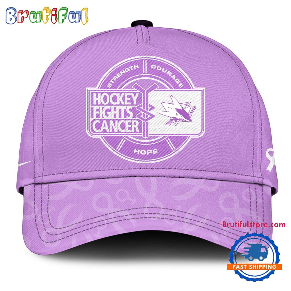 San Jose Sharks 2025 NHL Hockey Fights Cancer Limited Edition Cap