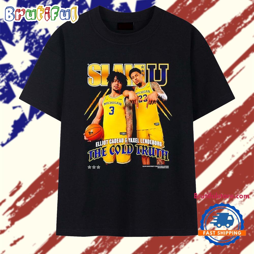 SLAM Michigan Wolverines Elliot Cadeau and Yaxel Lendeborg The Cold Truth T Shirt