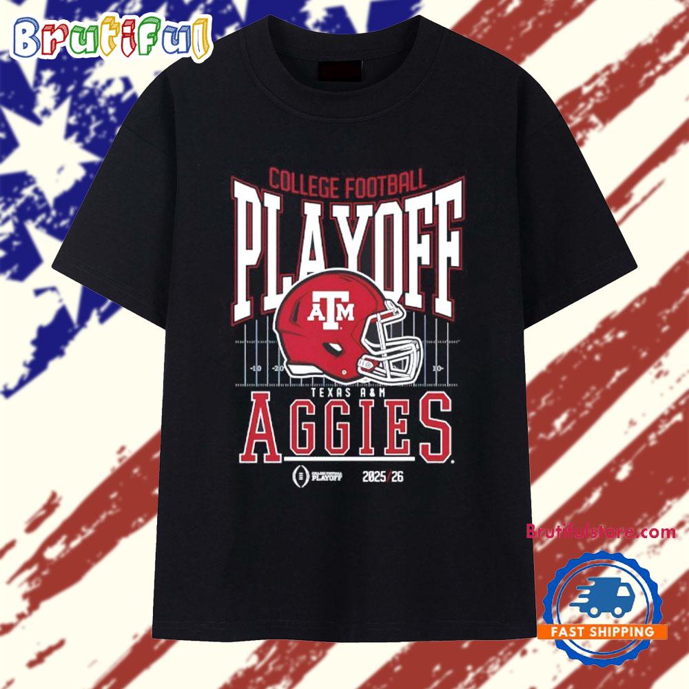 Texas A and M Aggies 2025-2026 College Football Playoff Bound helmet T Shirt