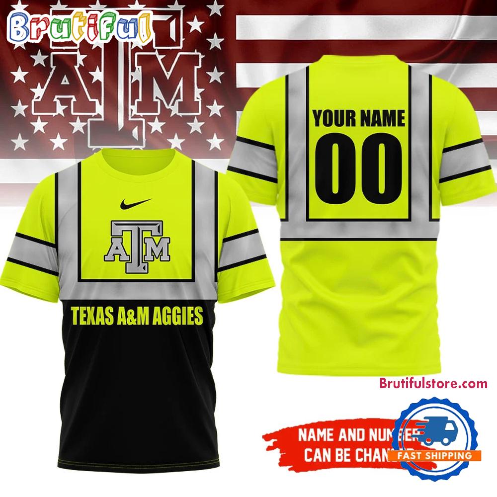 Texas A&M Aggies NCAA Hi Vis Safety Unisex 3D Shirt