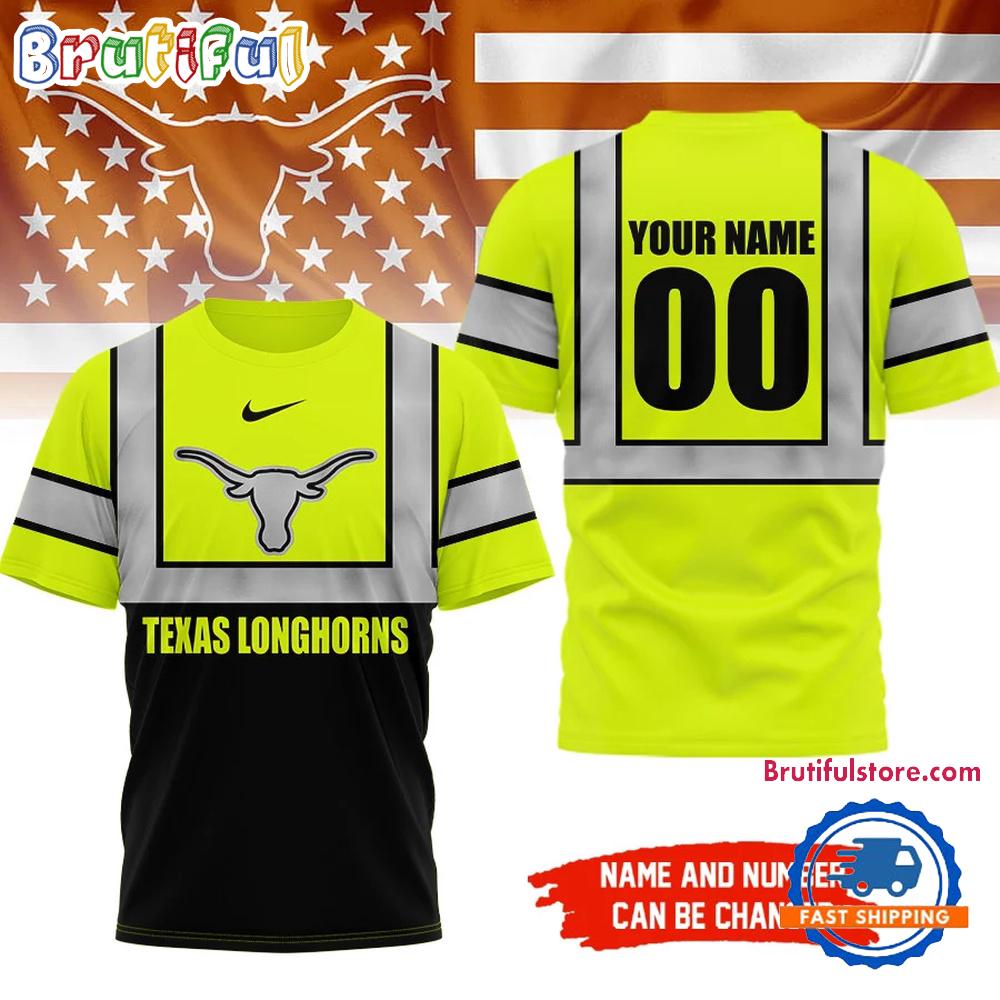 Texas Longhorns NCAA Hi Vis Safety Unisex 3D Shirt