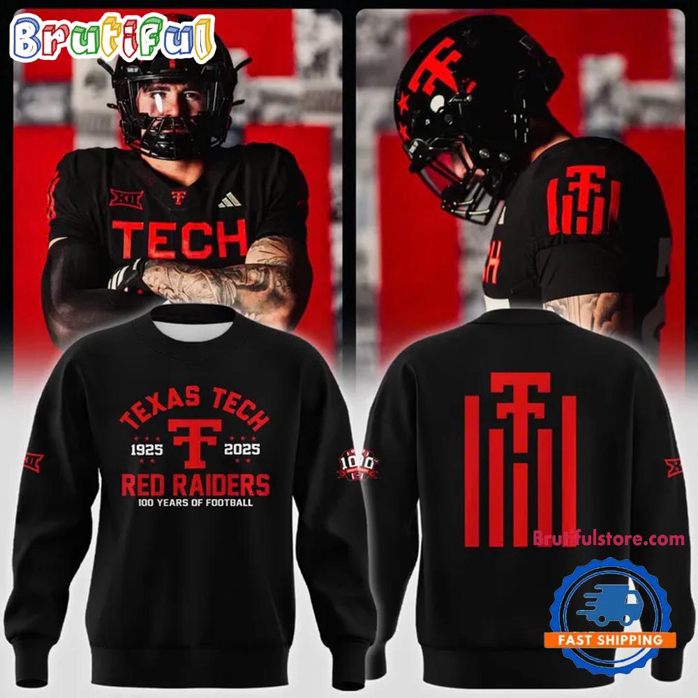 Texas Tech Red Raiders 100 Years of Football 1925-2025 Sweatshirt